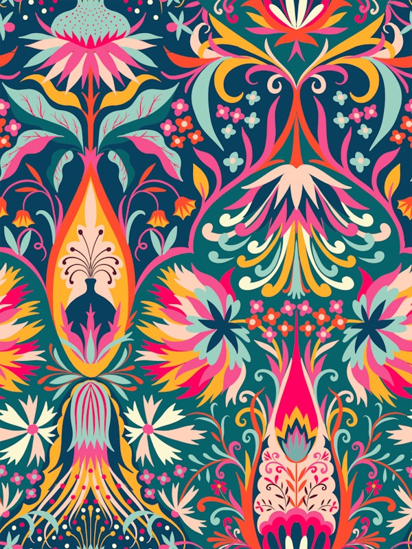 Paradise paisley damask medium