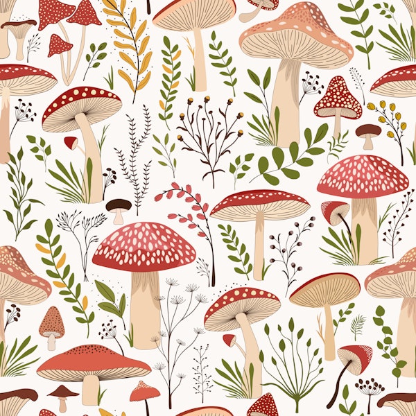 Charming Forest Fungi Design
