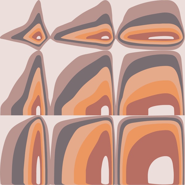 Retro Geode Earthy Tones