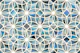 Blue Green Geometric Mineral Mosaic Tiles