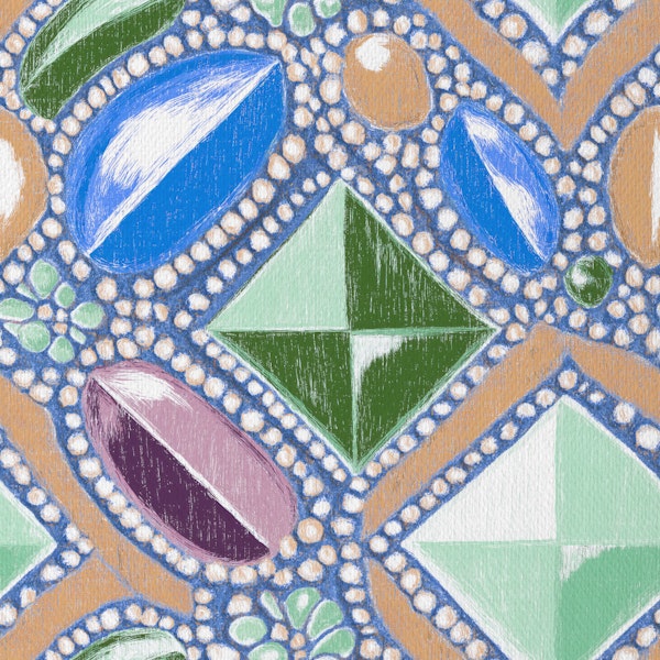 Funky Gemstone Dream Art Cool