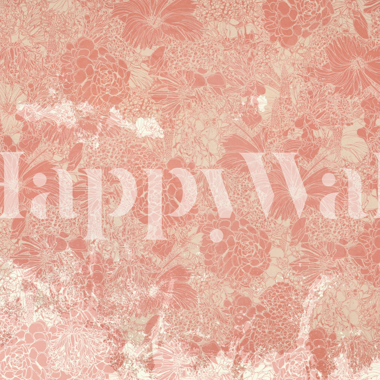 Papel de parede Blush Garden Bliss em um quarto