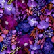 Dark Floral Chaos Purple and Blue Saturated