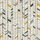 Hand drawn herringbone green mustard