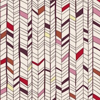 hand drawn herringbone plum red papel pintado