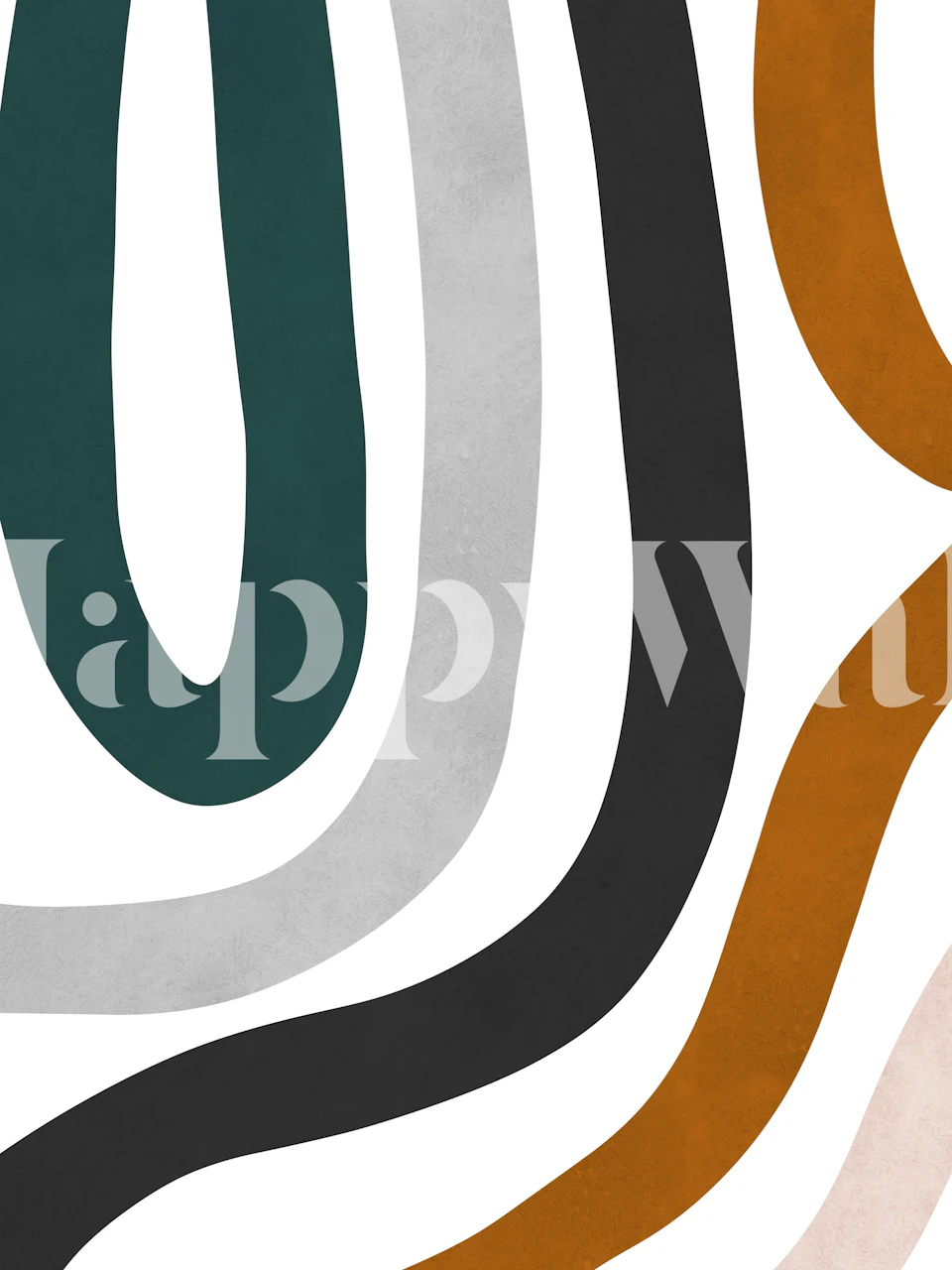 Colorful Flowing Lines wallpaper in a room.