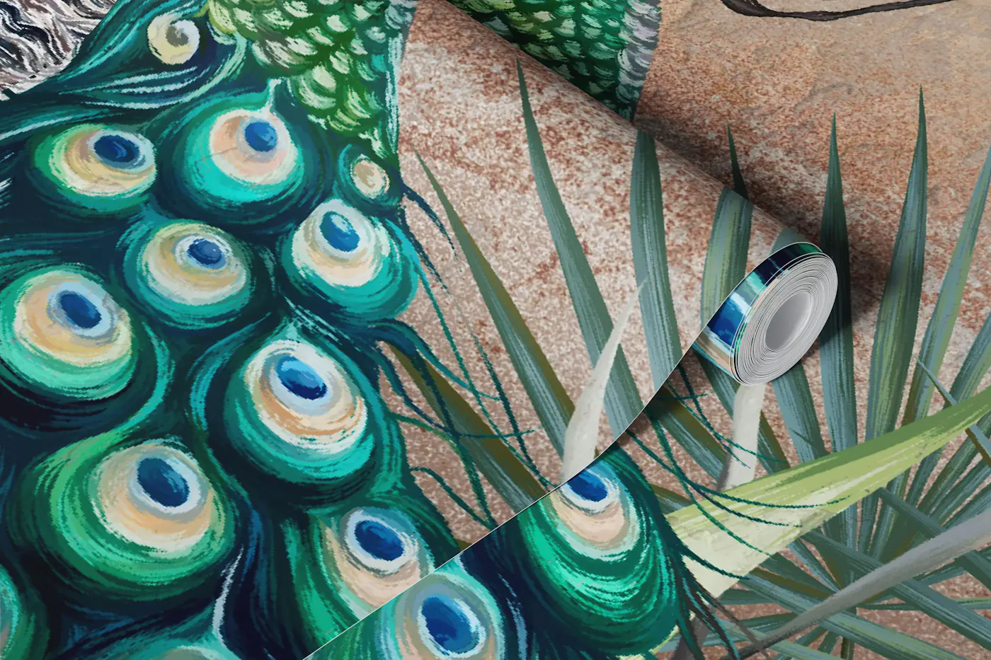 Exotic Wildlife Artwork wallpaper roll