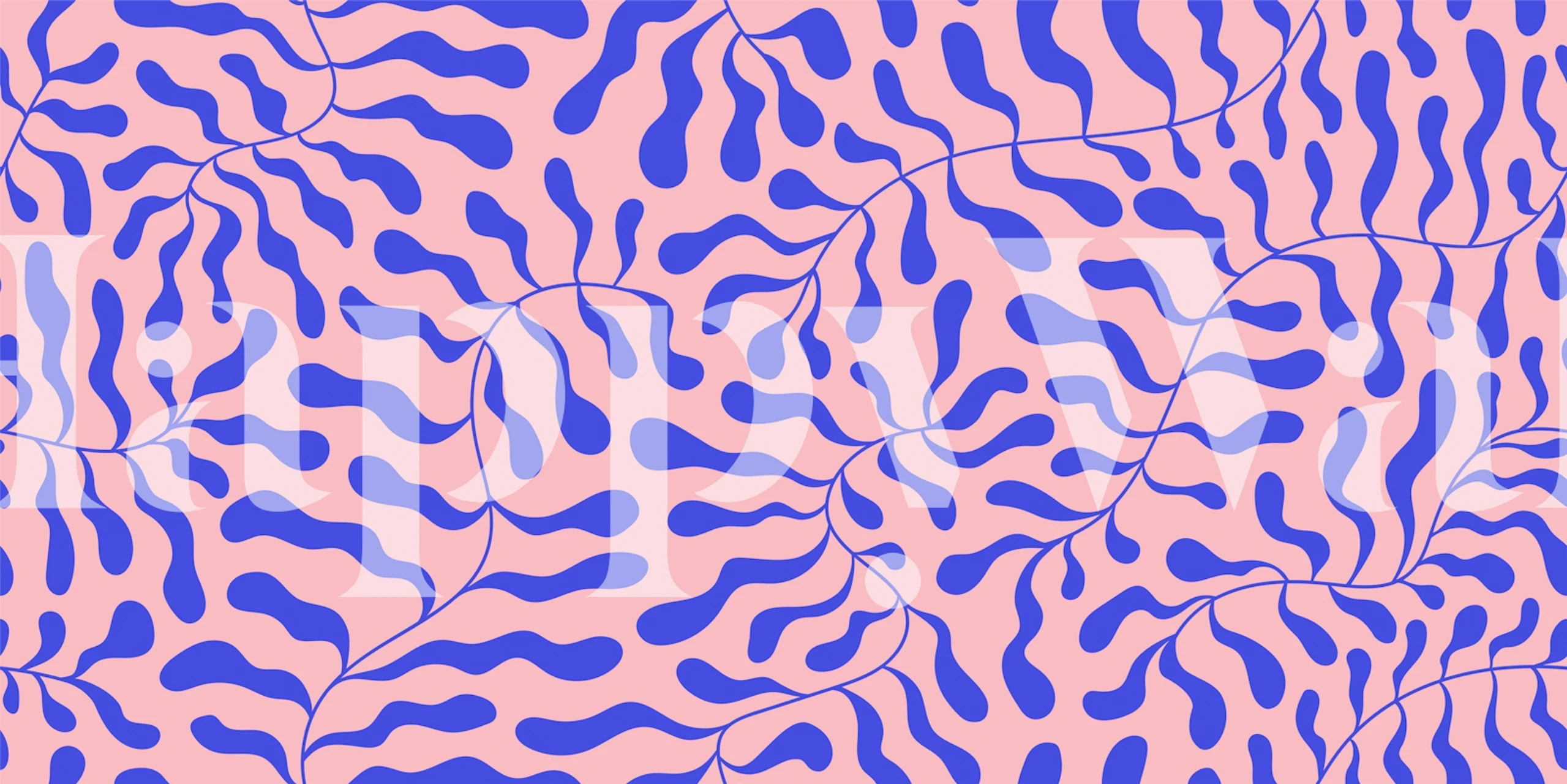 Whimsical Floral Print tapet i ett rum