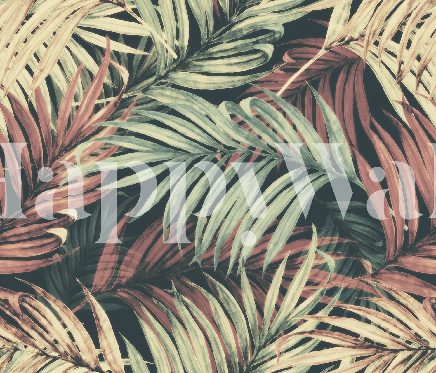 Palm Leaves05 Jumbo wallpaper in a room