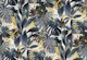 Tropical Jungle Leaves in Bronze and Charcoal