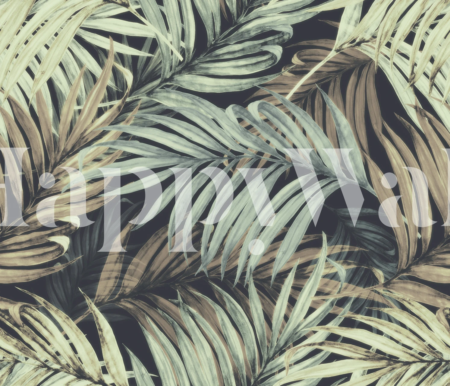 Palm Leaves06 Jumbo Tapete in einem Raum