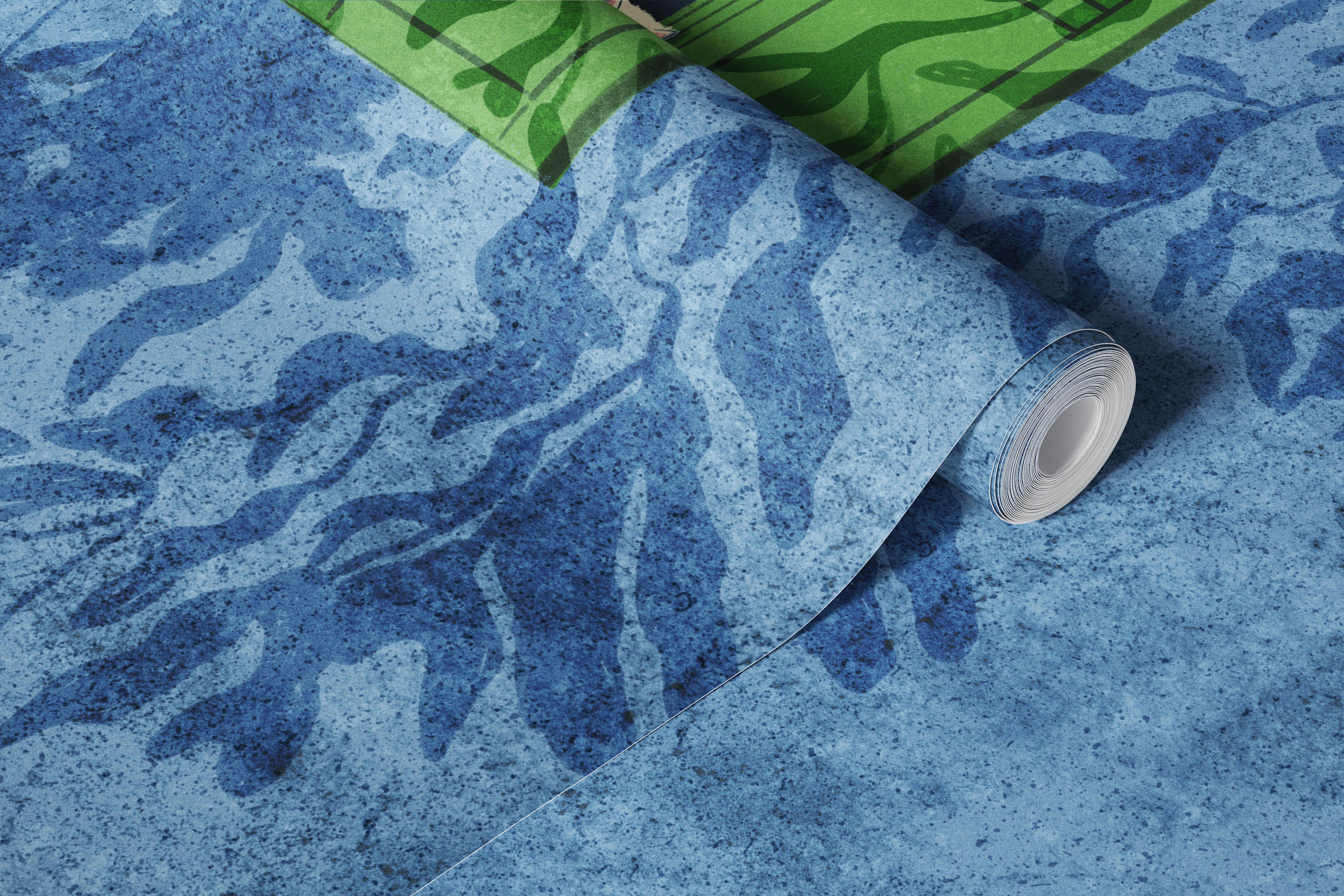 Dreamy Leafy wallpaper in a room setting