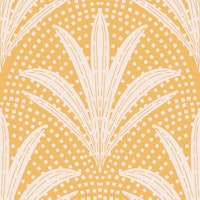 Boho Rustic Palm Radiance Golden Ochre tapete