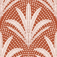 Boho Rustic Palm Radiance Terracotta tapete