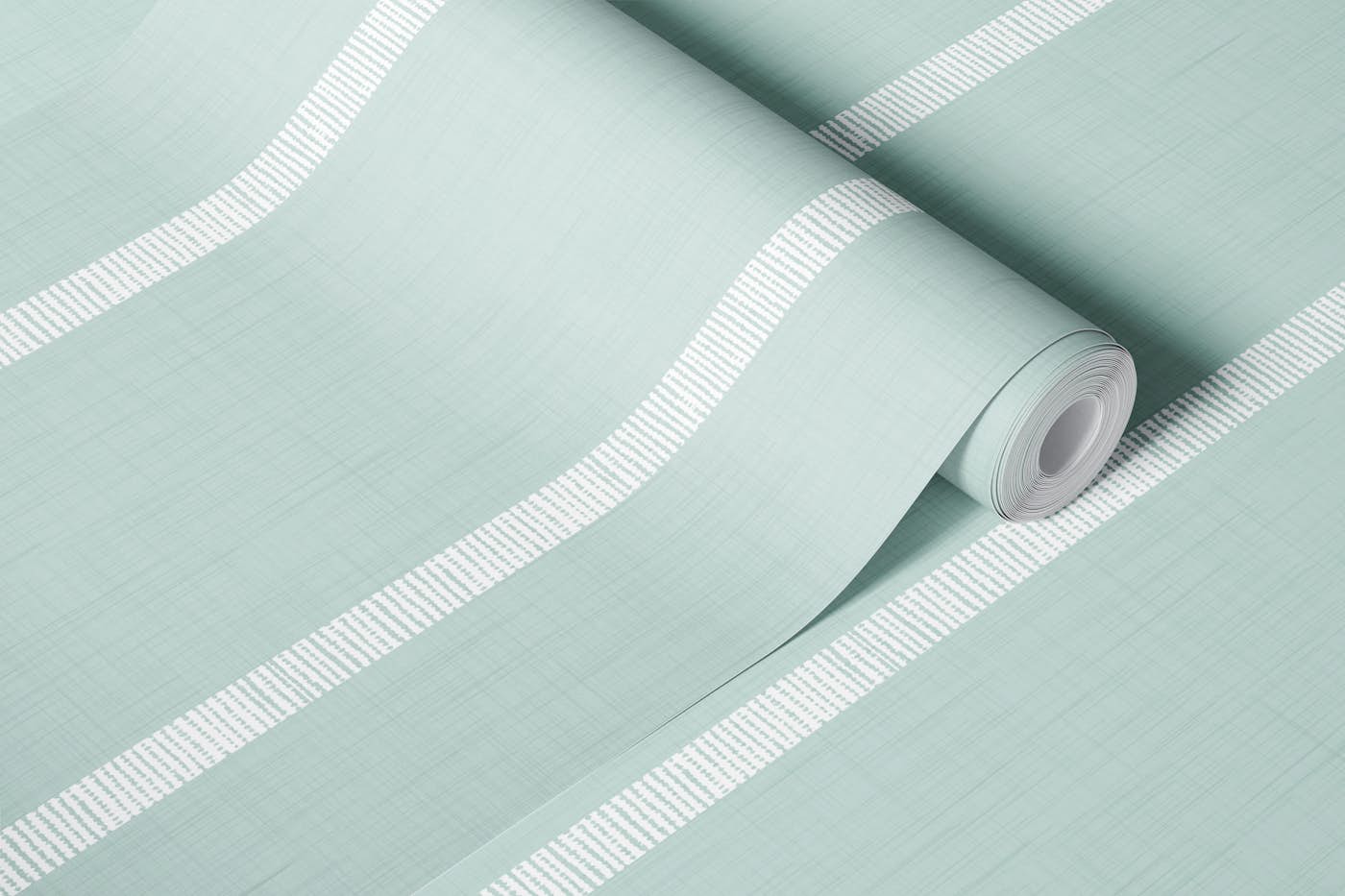 Modern Boho Serenity Stripes Soft Blue wallpaper roll
