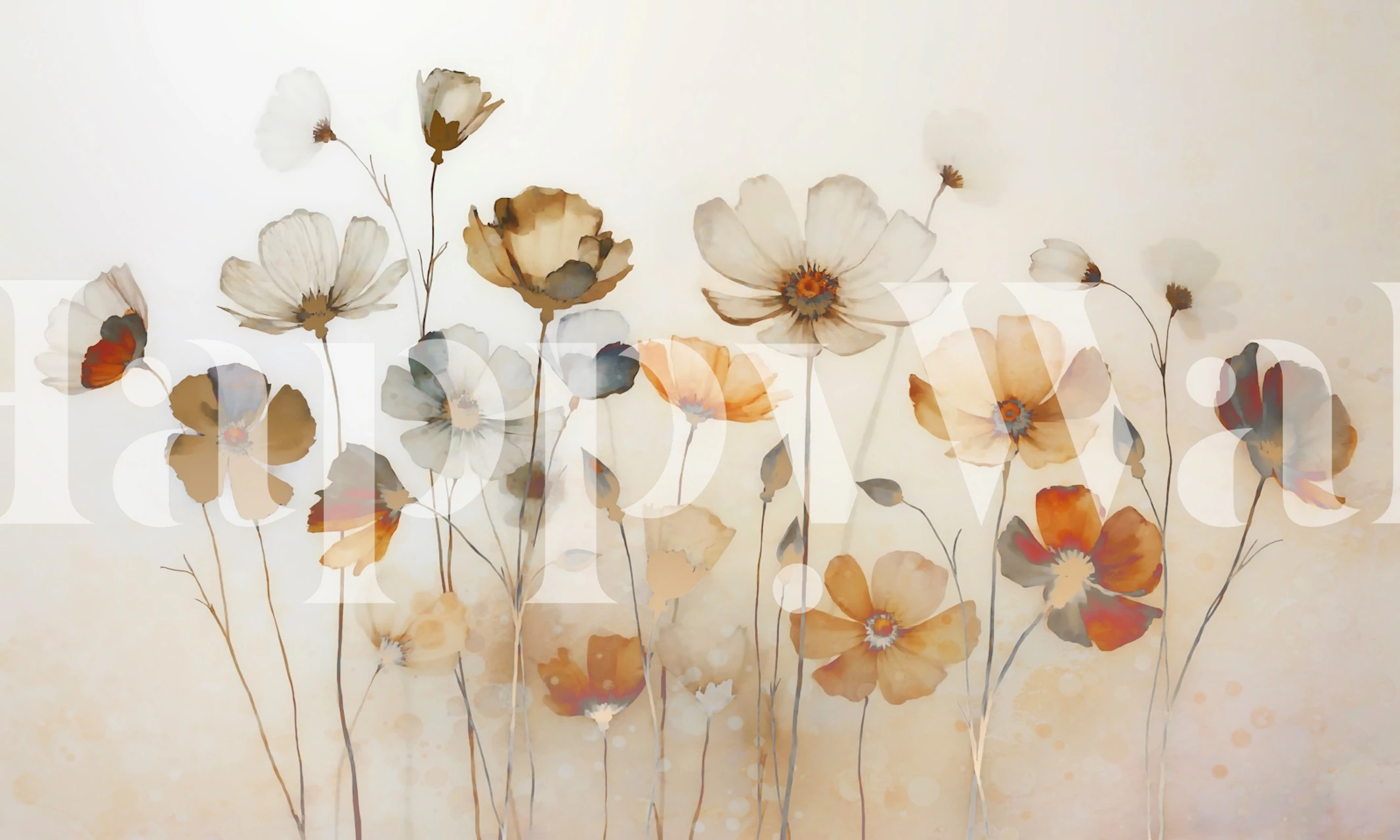 Mystical Wildflower Petals tapet i et rum