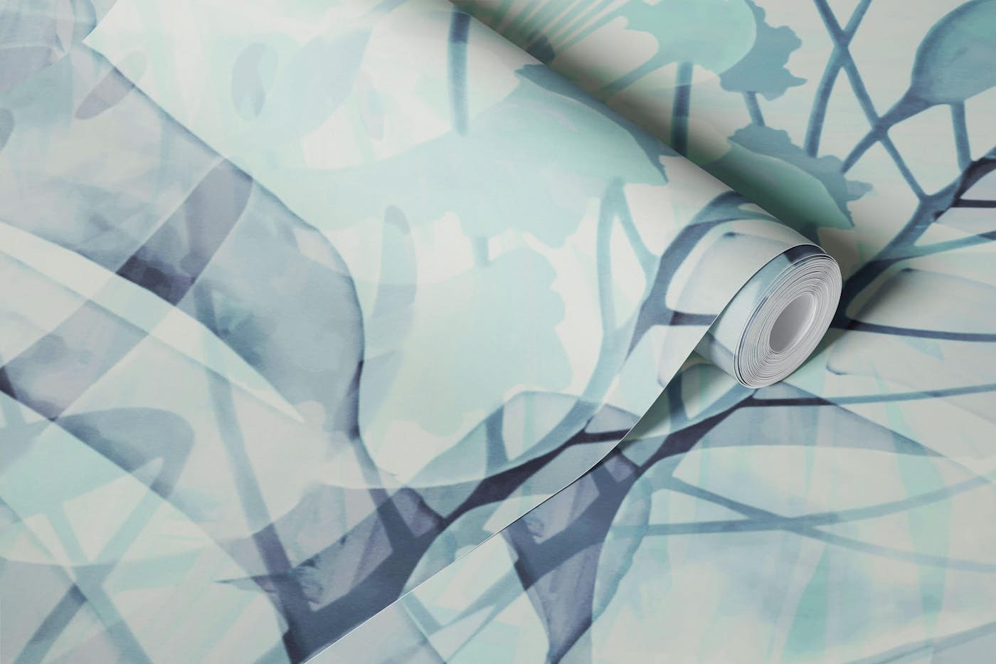 Monstera Gray wallpaper roll