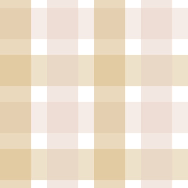 Rustic Plaid Soft Mustard and Powder Pink S