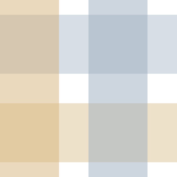 Rustic Plaid Soft Mustard and Powder Blue