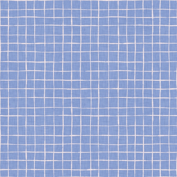 Blue Linen Check Medium scale