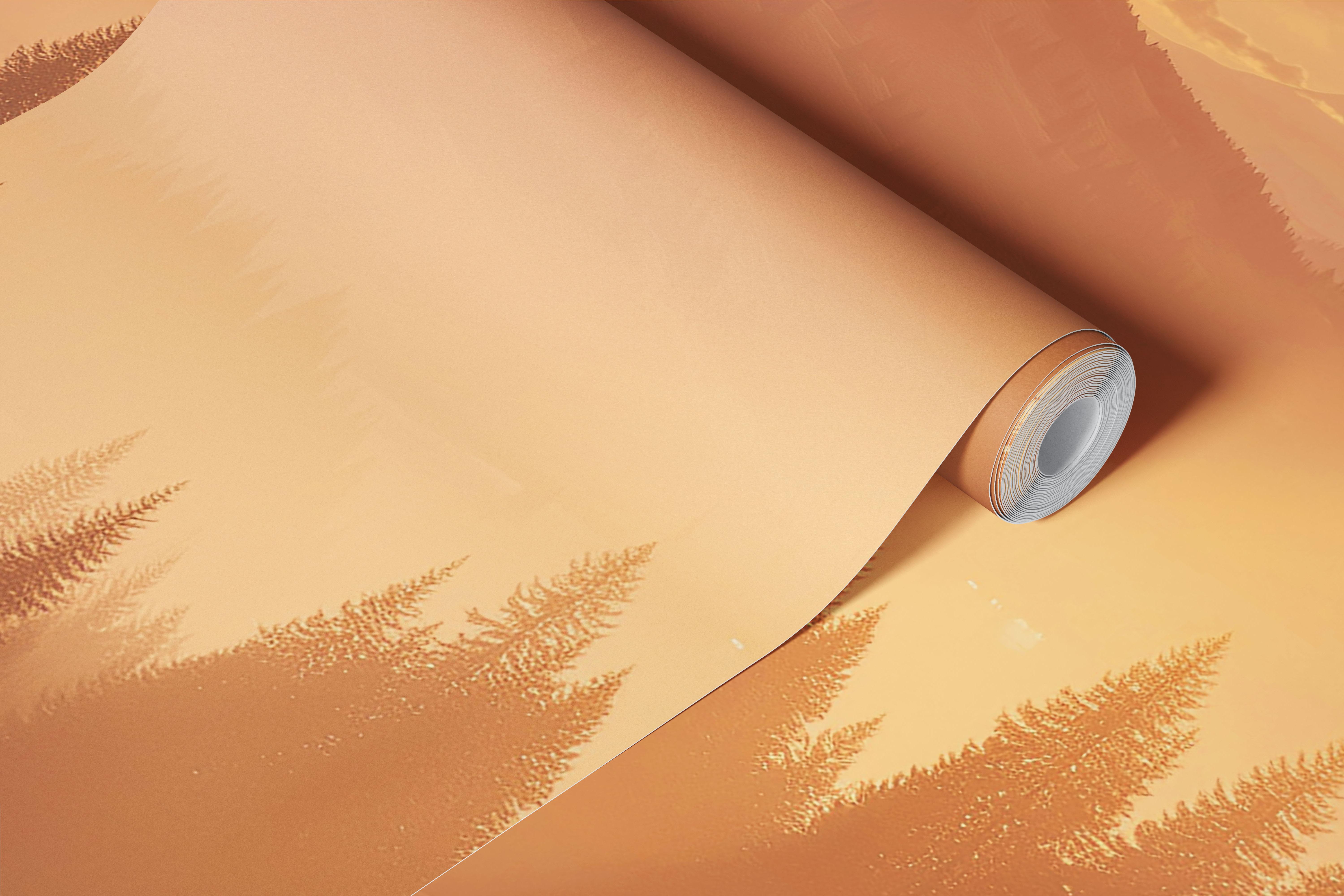 Morning Light Forest wallpaper displayed in a room