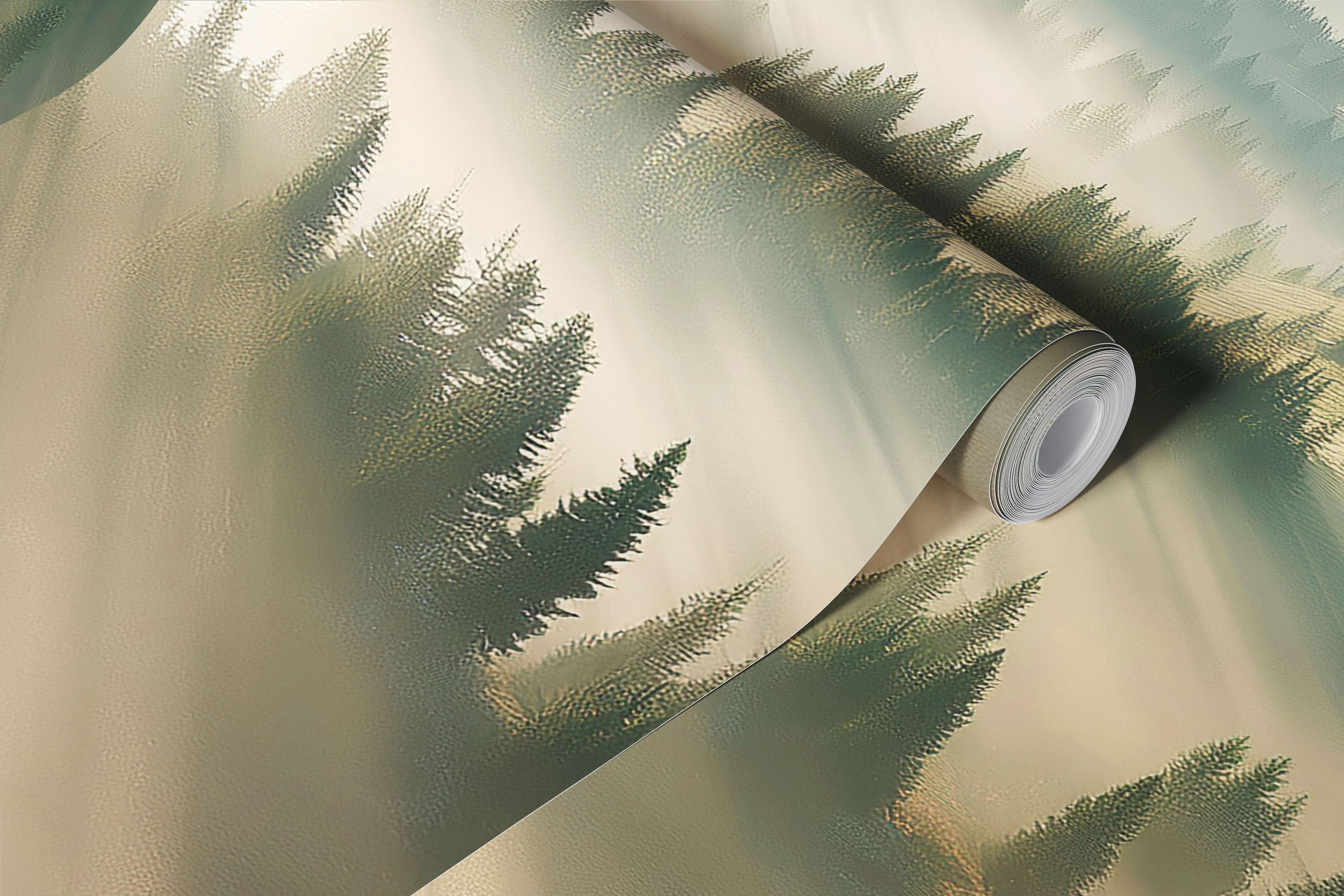 Ταπετσαρία Morning Light in Woods σε ένα δωμάτιο