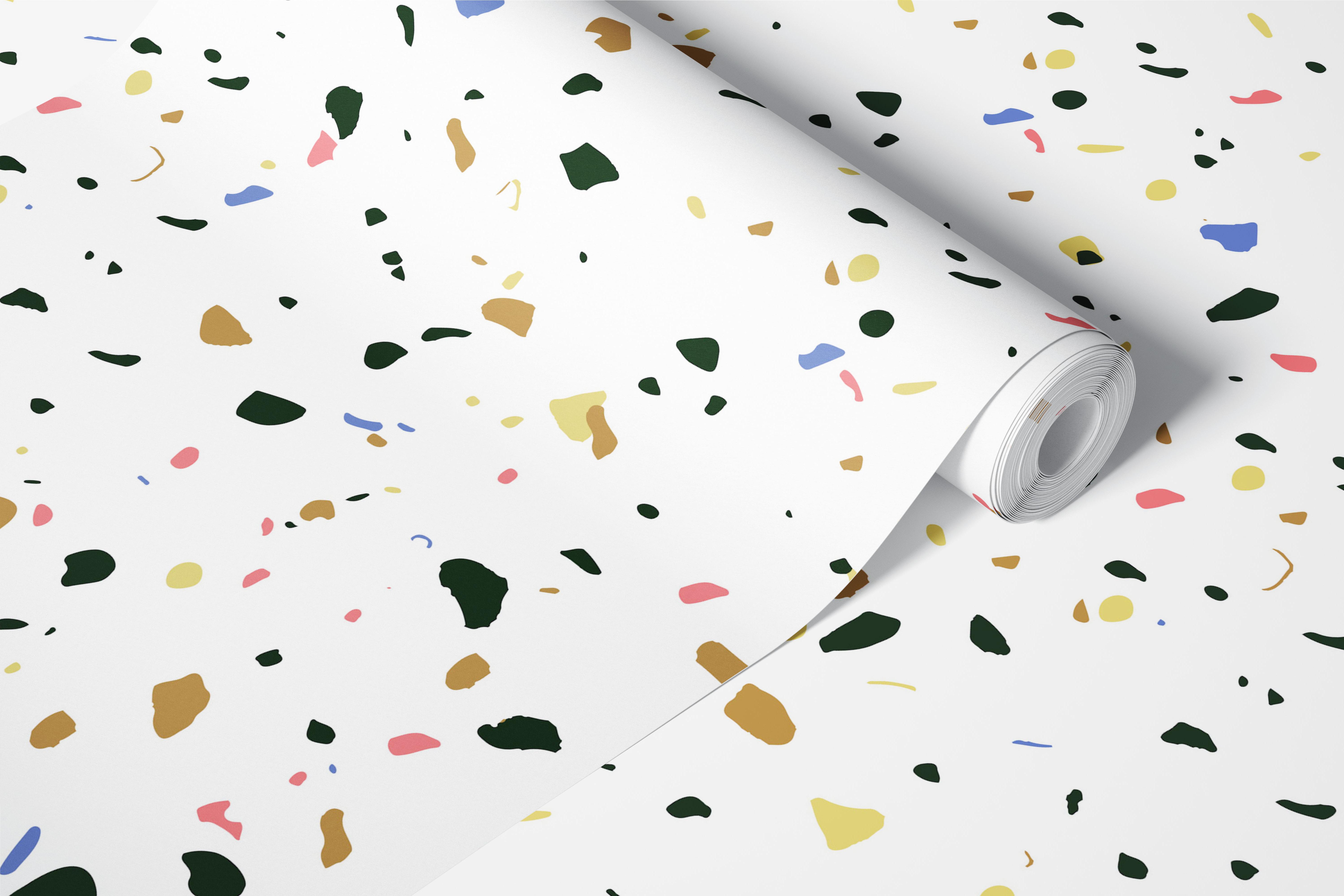 Terrazzo Colorful ταπετσαρία σε ένα δωμάτιο