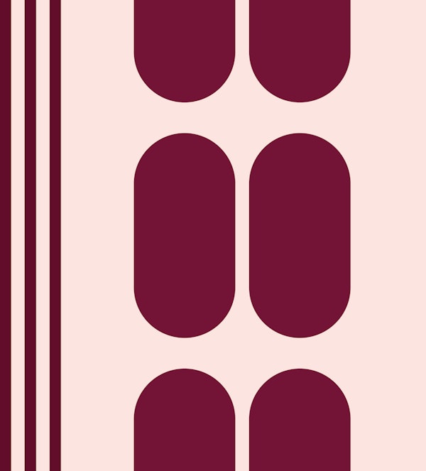 Burgundy Geo Stripes