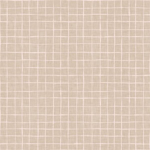 Beige Linen Grid