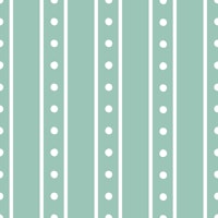 Spotted Snow stripe - mint and white - medium tapete