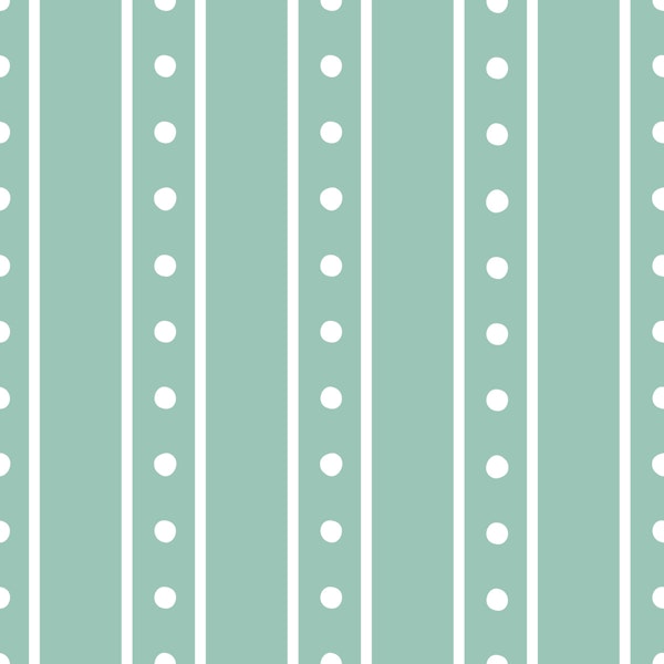 Spotted Snow stripe - mint and white - medium