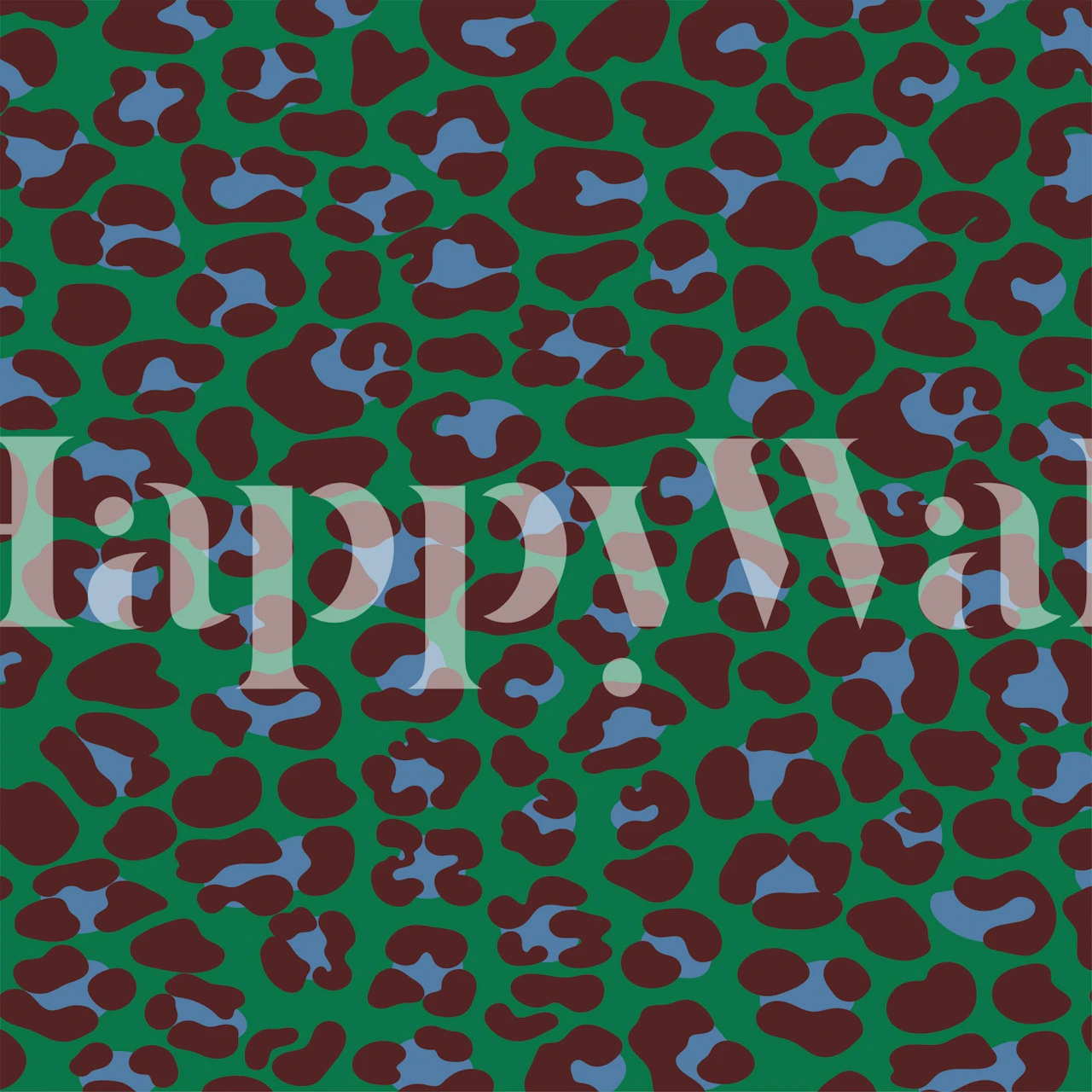 Colorful Leopard Print wallpaper in a room