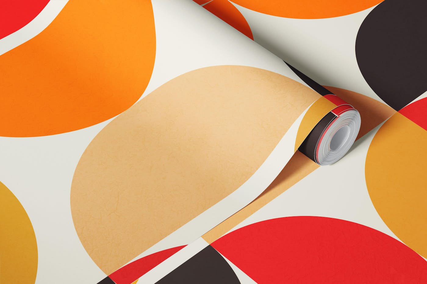 Expressive colored circles wallpaper roll