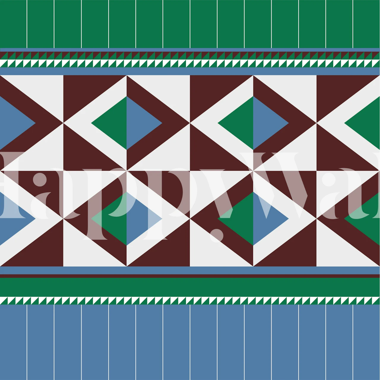 Colorful geometric diamond pattern wallpaper