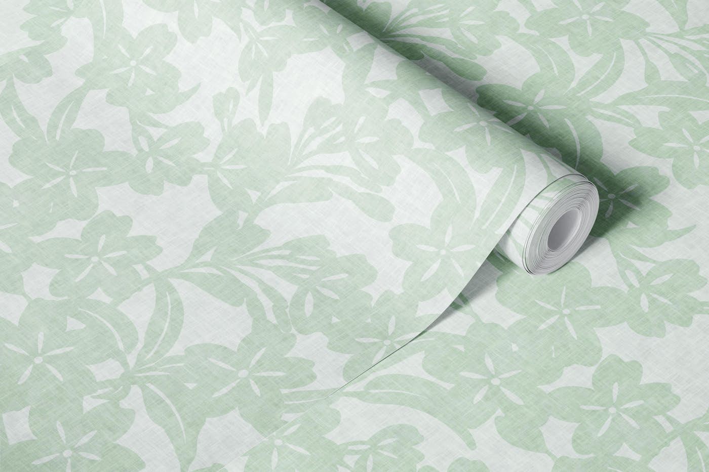 Japandi Floral - Soft Green wallpaper roll