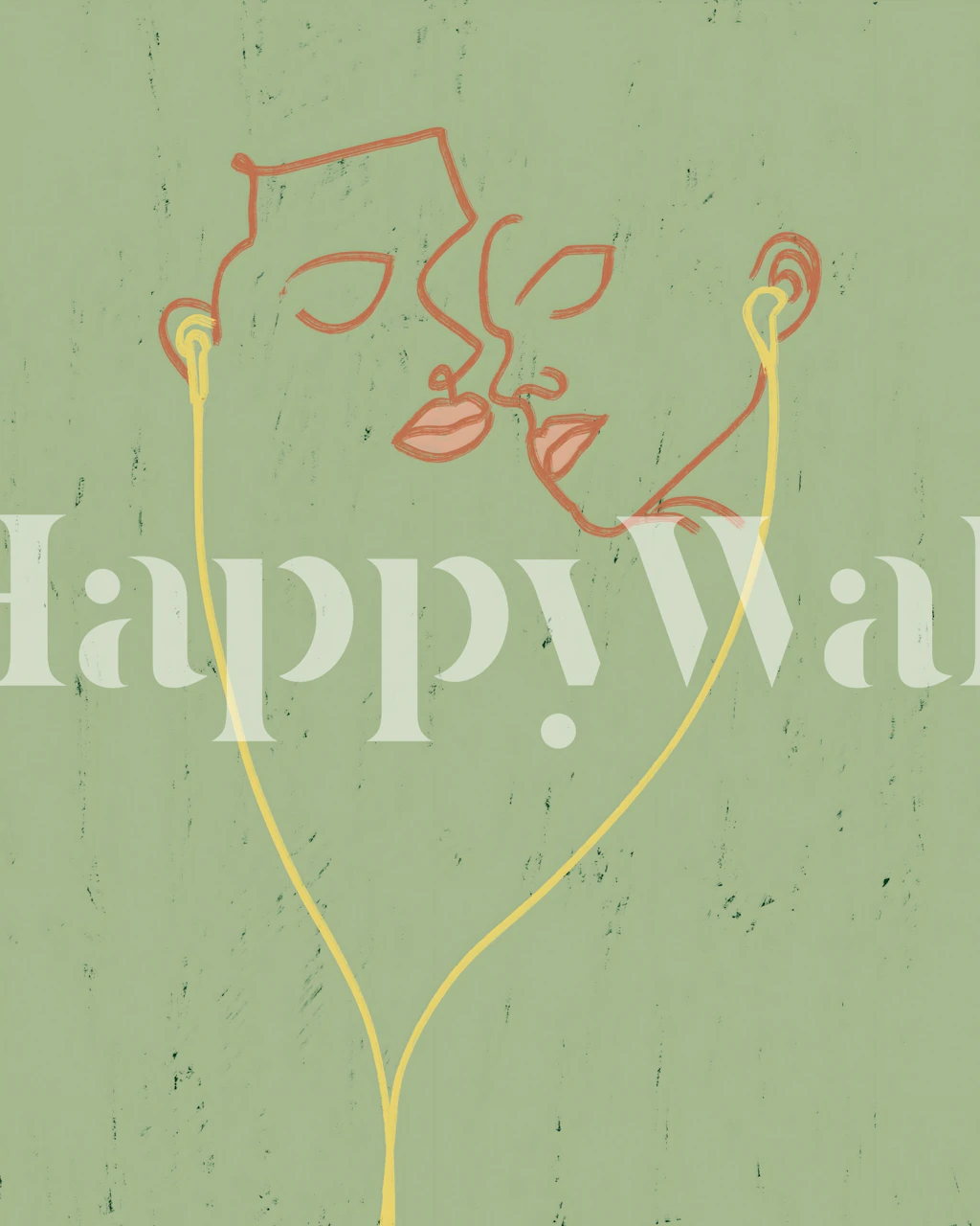 Papel de parede Modern Love com dois rostos