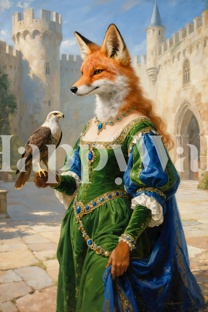 Fox Elizabeth I Royale tapet i ett rum