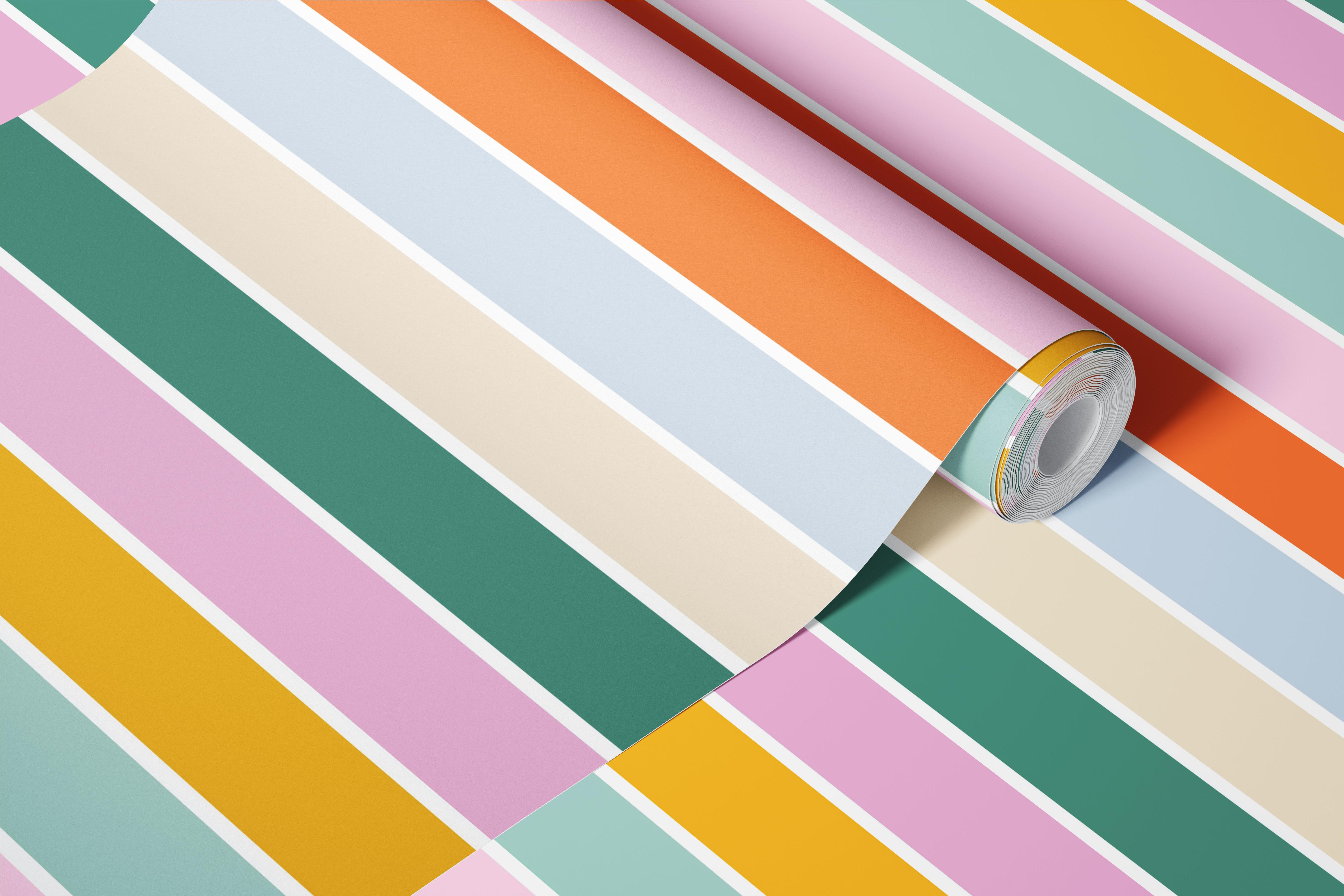 Colorful Horizon Lines tapetti huoneessa