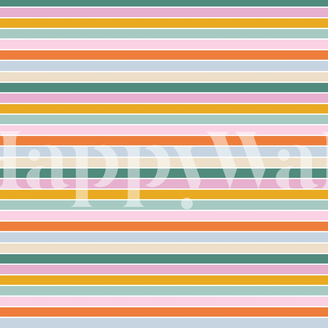 Colorful horizon lines wallpaper in a room