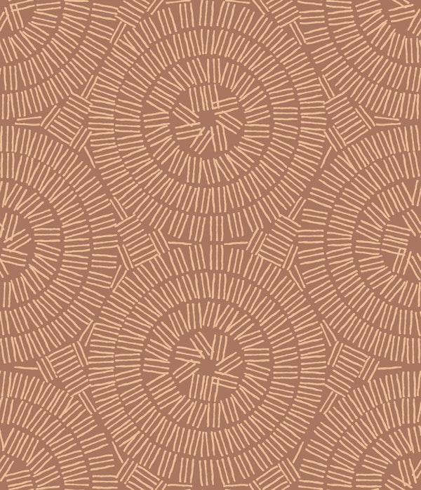 Boho Line Circles Rustic Shapes Earthy Brown