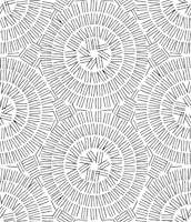 Boho Line Circles in Black and White tapety