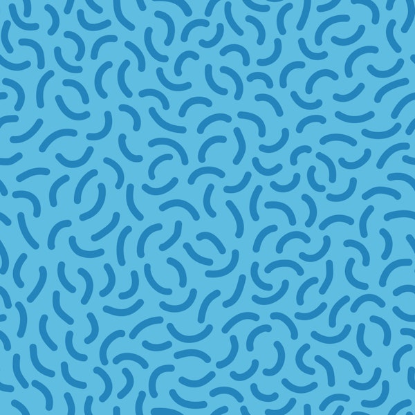 Pom Pom Strings - abstract blue - medium