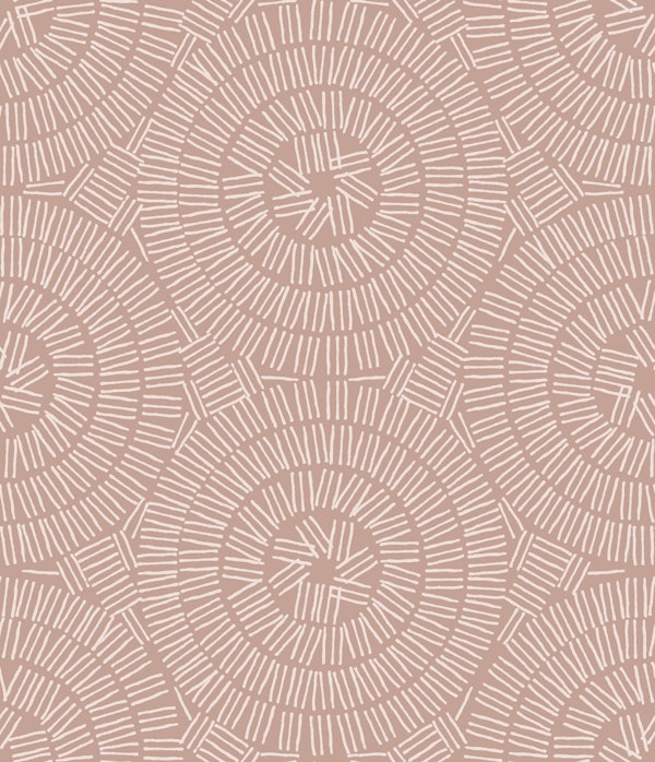 Boho Lines Circles Tribal Shapes Soft Pink