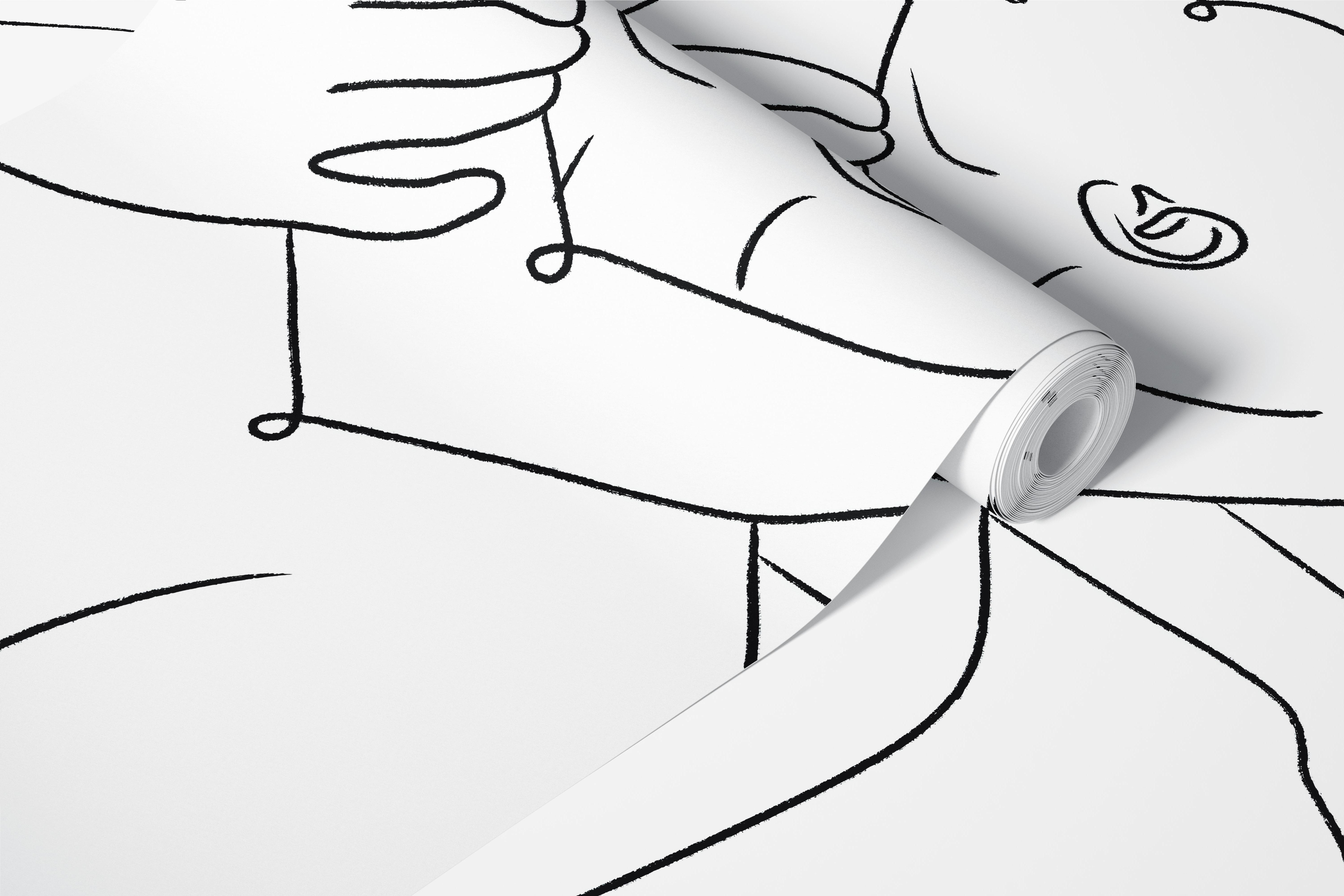 The Quiet Hold wallpaper in a room setting