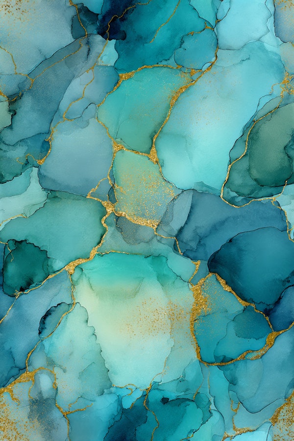 Teal Marble Glow