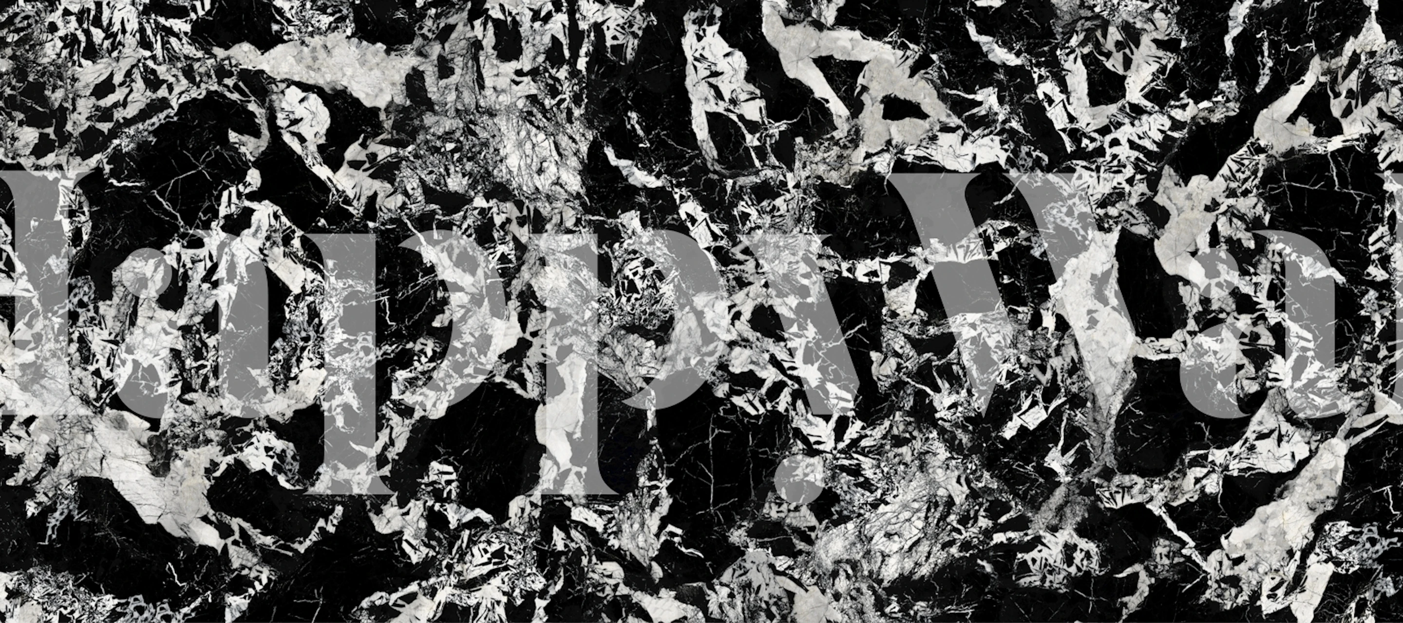 Black and white marble wallpaper with intricate patterns