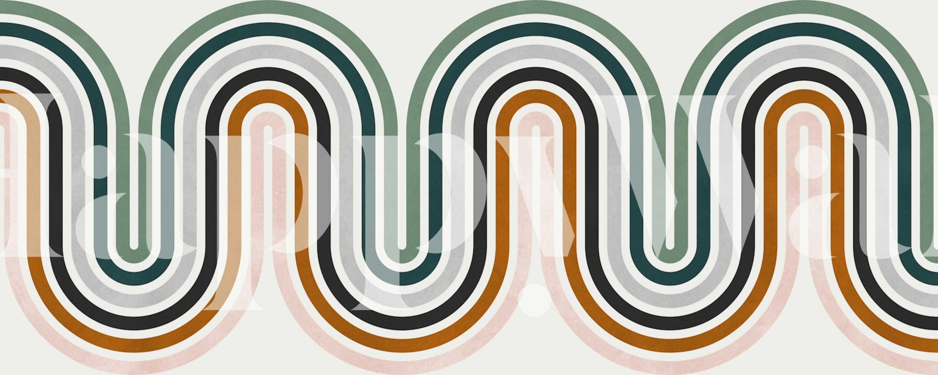 papel pintado Retro Wave Symphony en una habitación