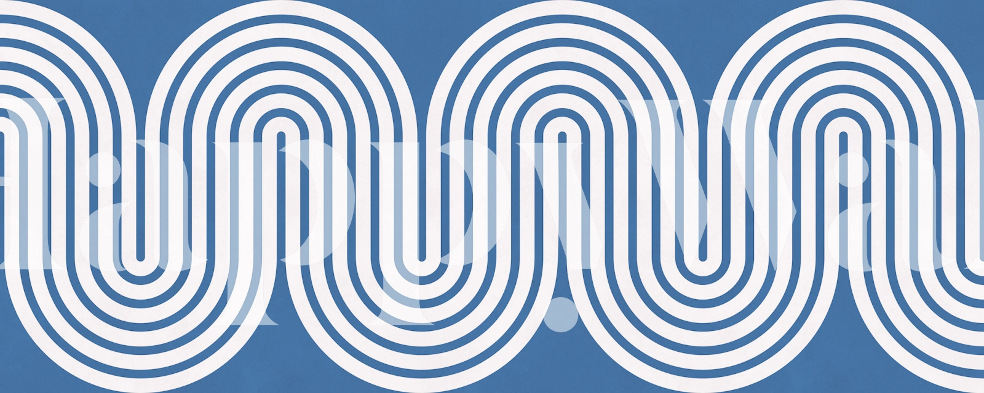 Retro Wave Blue wallpaper in a room