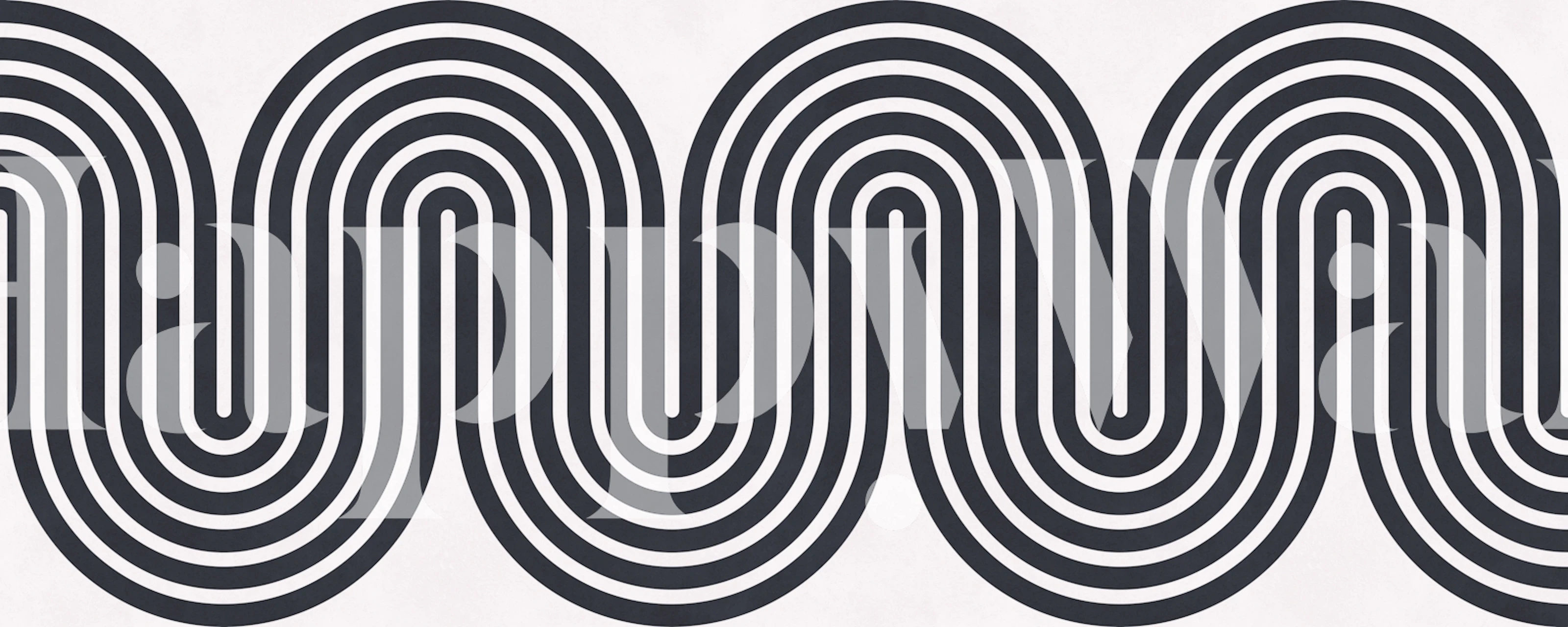 Black and white curvy lines abstract wallpaper