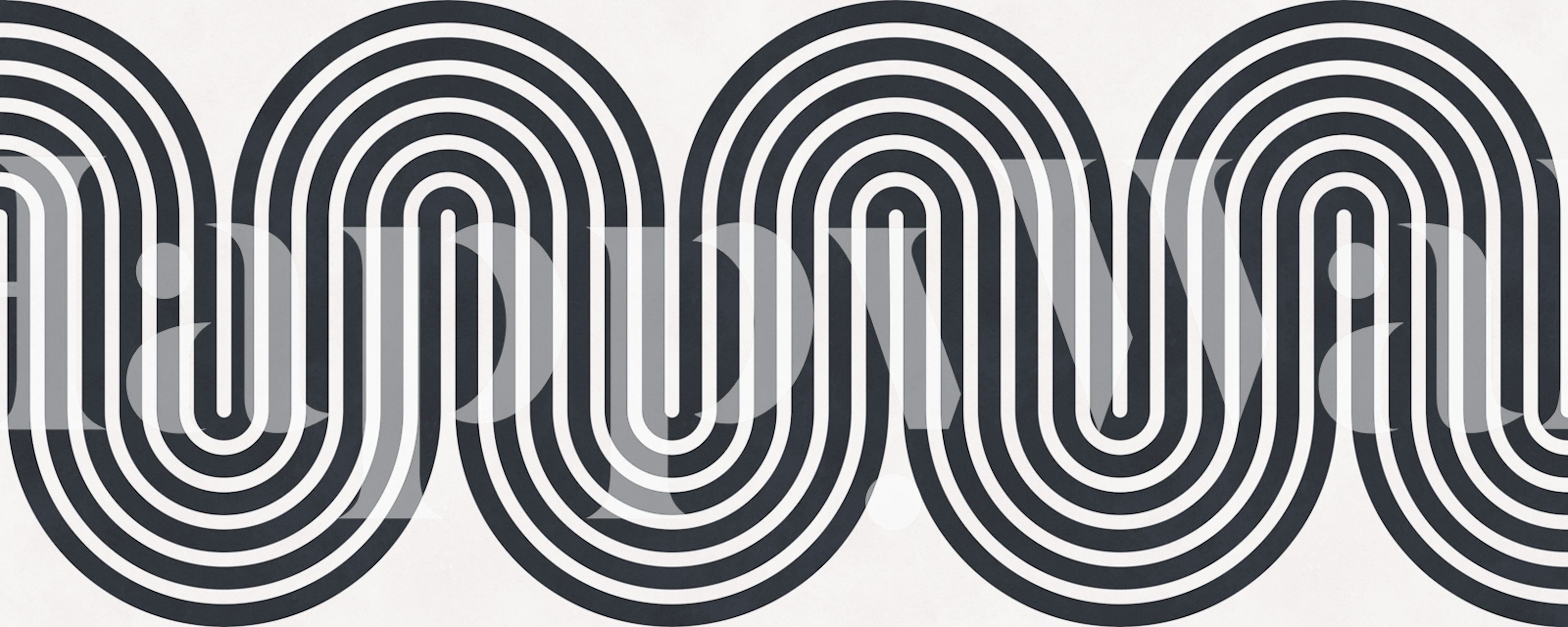 Black and white curvy lines abstract wallpaper